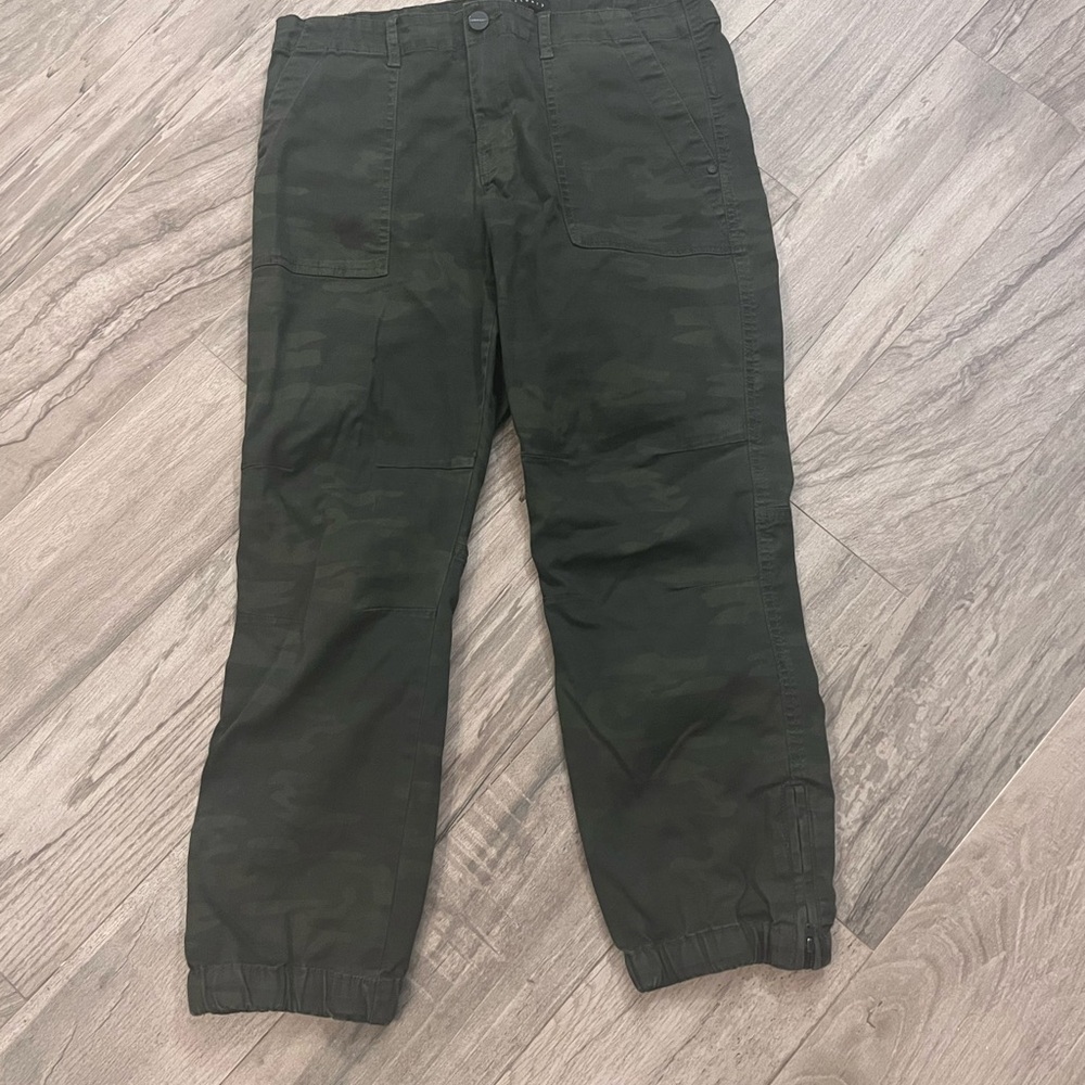 Sanctuary Green Cargo Pants Straight Leg Size 30
